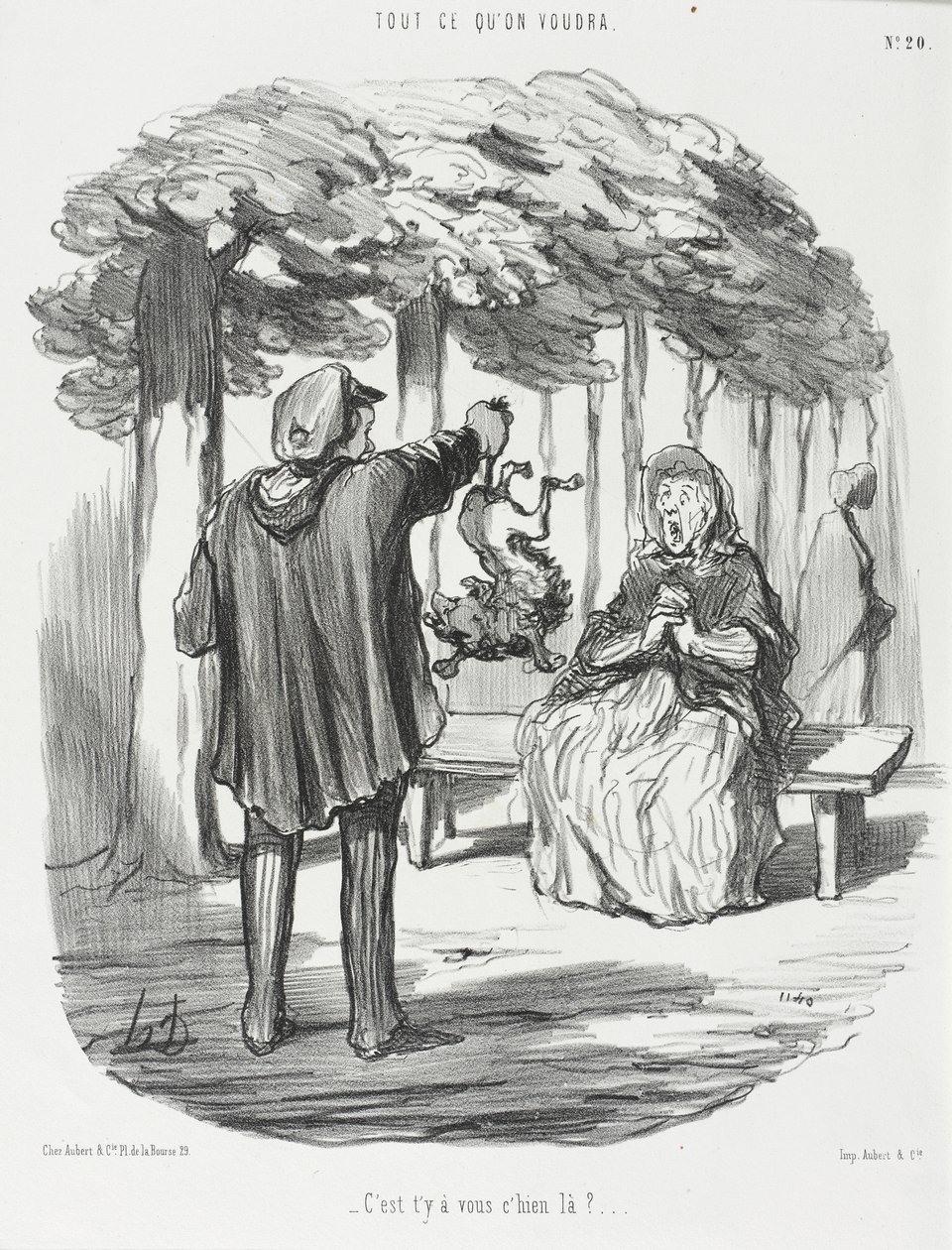 Is dat daar van jou, hondenvriend door Honoré Daumier