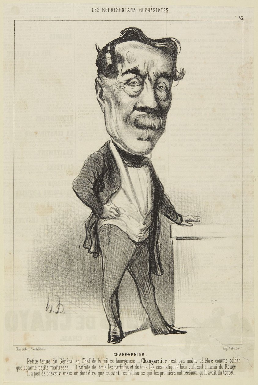 Changarnier door Honoré Daumier