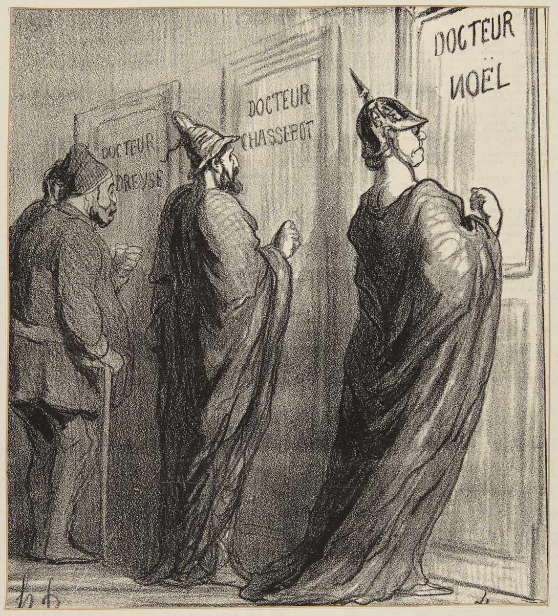 „Niet-gratis consultaties“ door Honoré Daumier