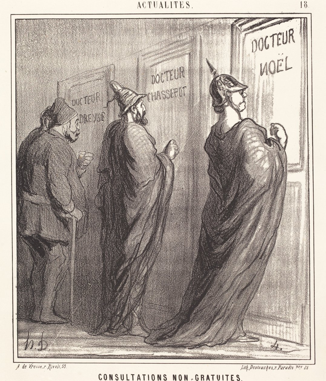 Niet gratis consultaties door Honoré Daumier