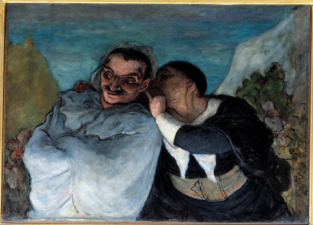 Crispin en Scapin door Honoré Daumier
