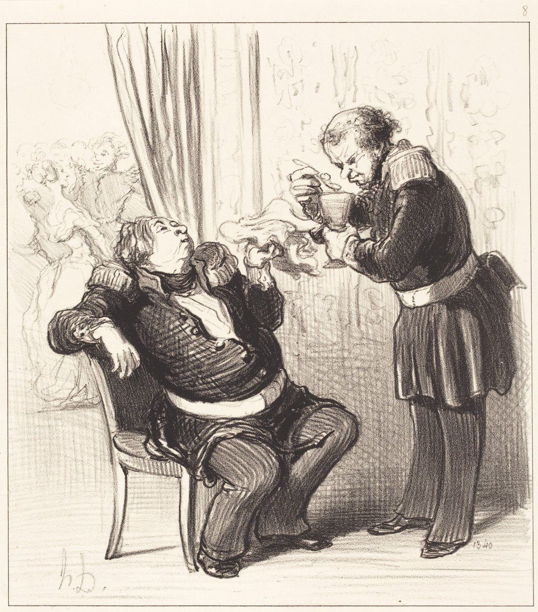 We hebben beslist te veel plezier, Guillochard!... door Honoré Daumier