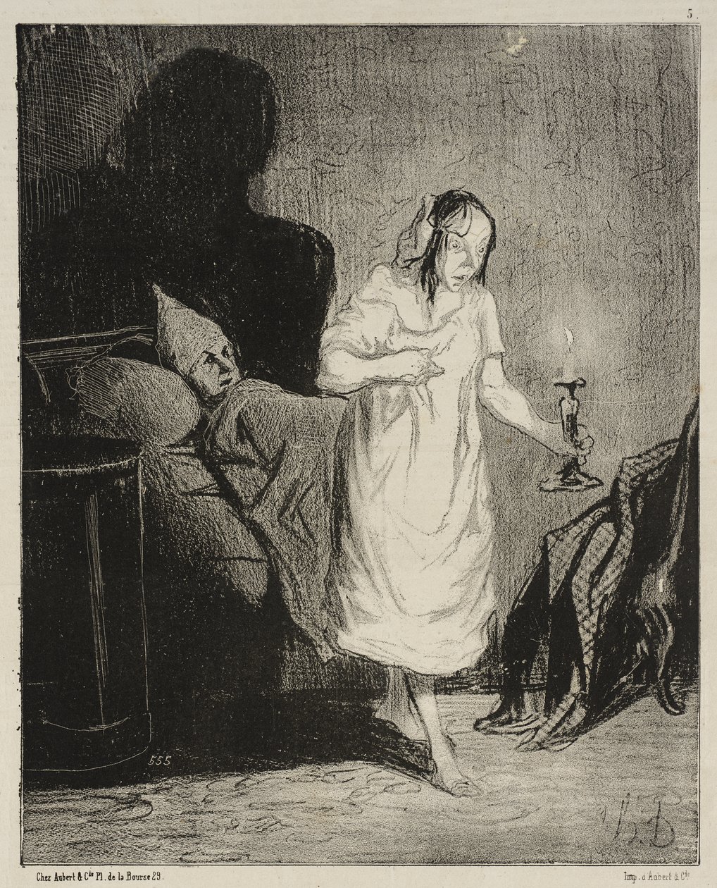 Zeg eens, Bichette ... waar denk je toch aan ... door Honoré Daumier