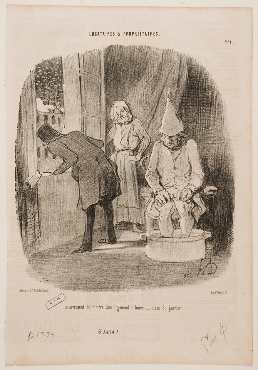 Nadeel van het te huur aanbieden van je woning in januari door Honoré Daumier