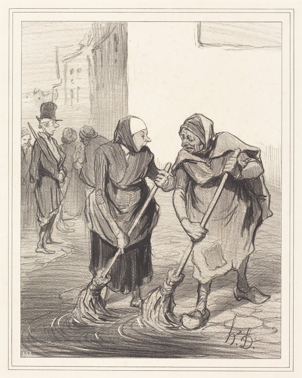 Zeg eens, moeder Giboulard... door Honoré Daumier