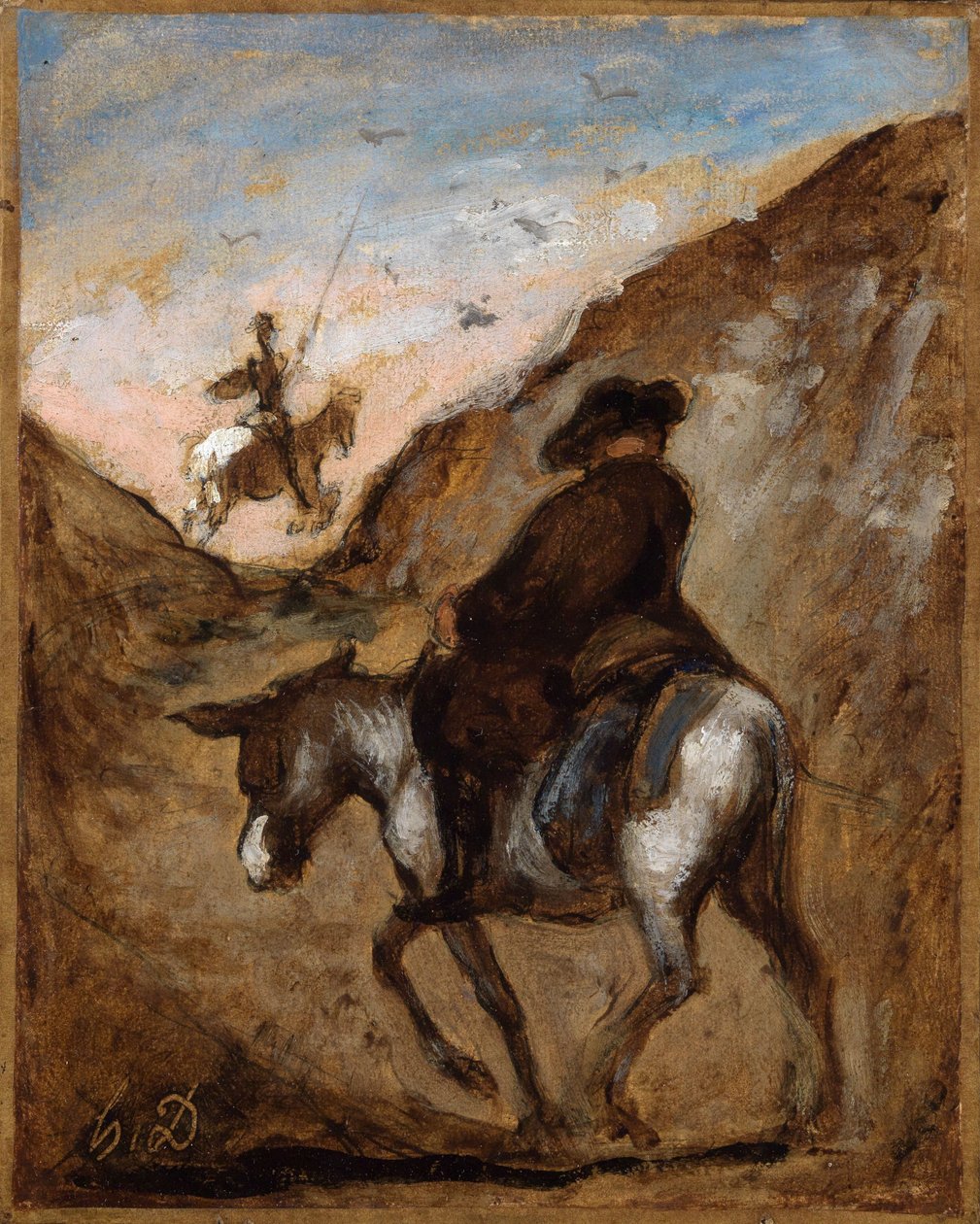 Don Quichot en Sancho Panza door Honoré Daumier