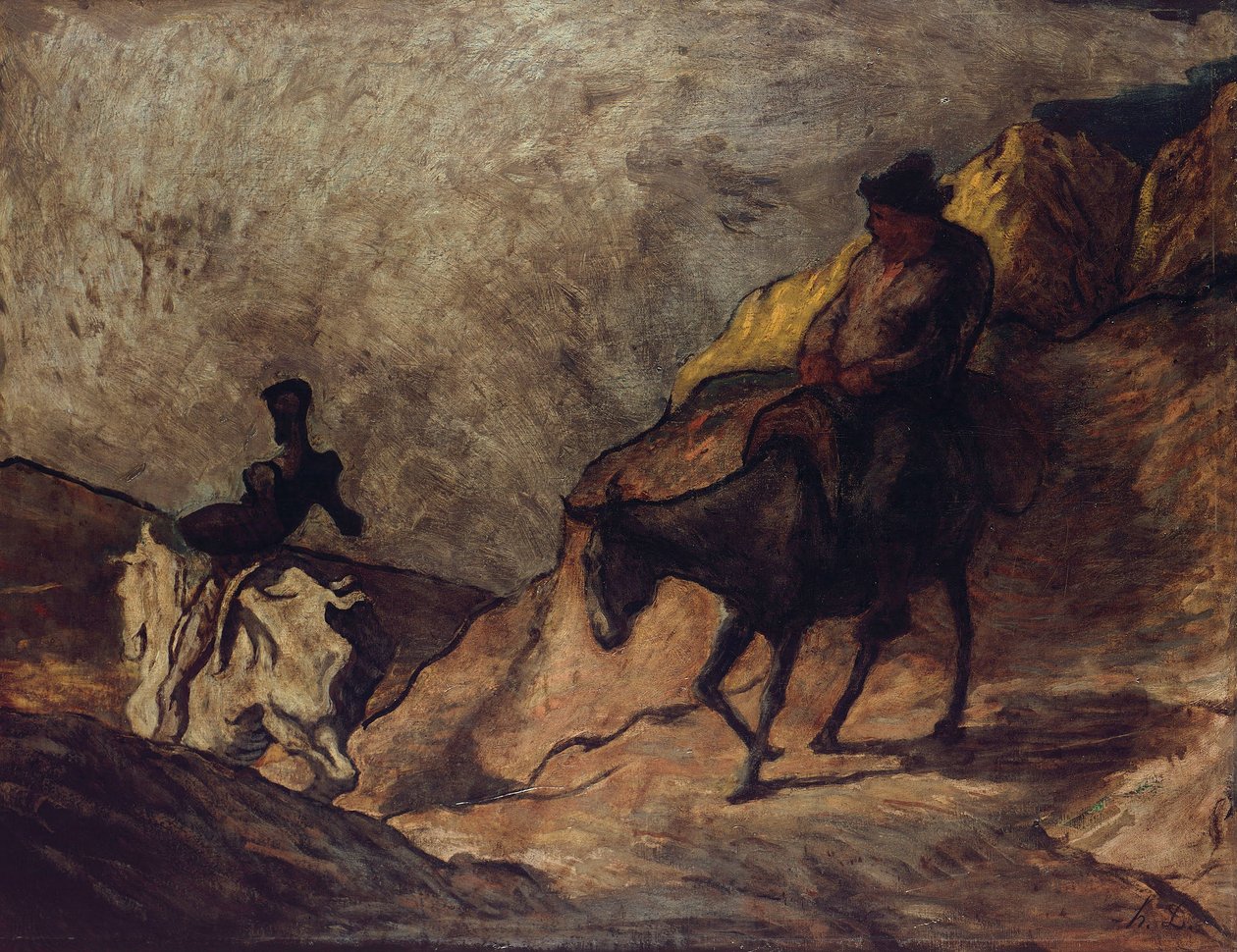 Don Quichot en Sancho Panza door Honoré Daumier