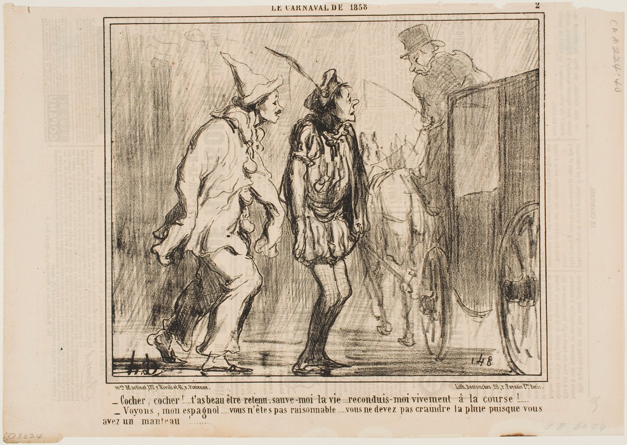 Koetsier, koetsier, je kunt mij niet afwijzen door Honoré Daumier