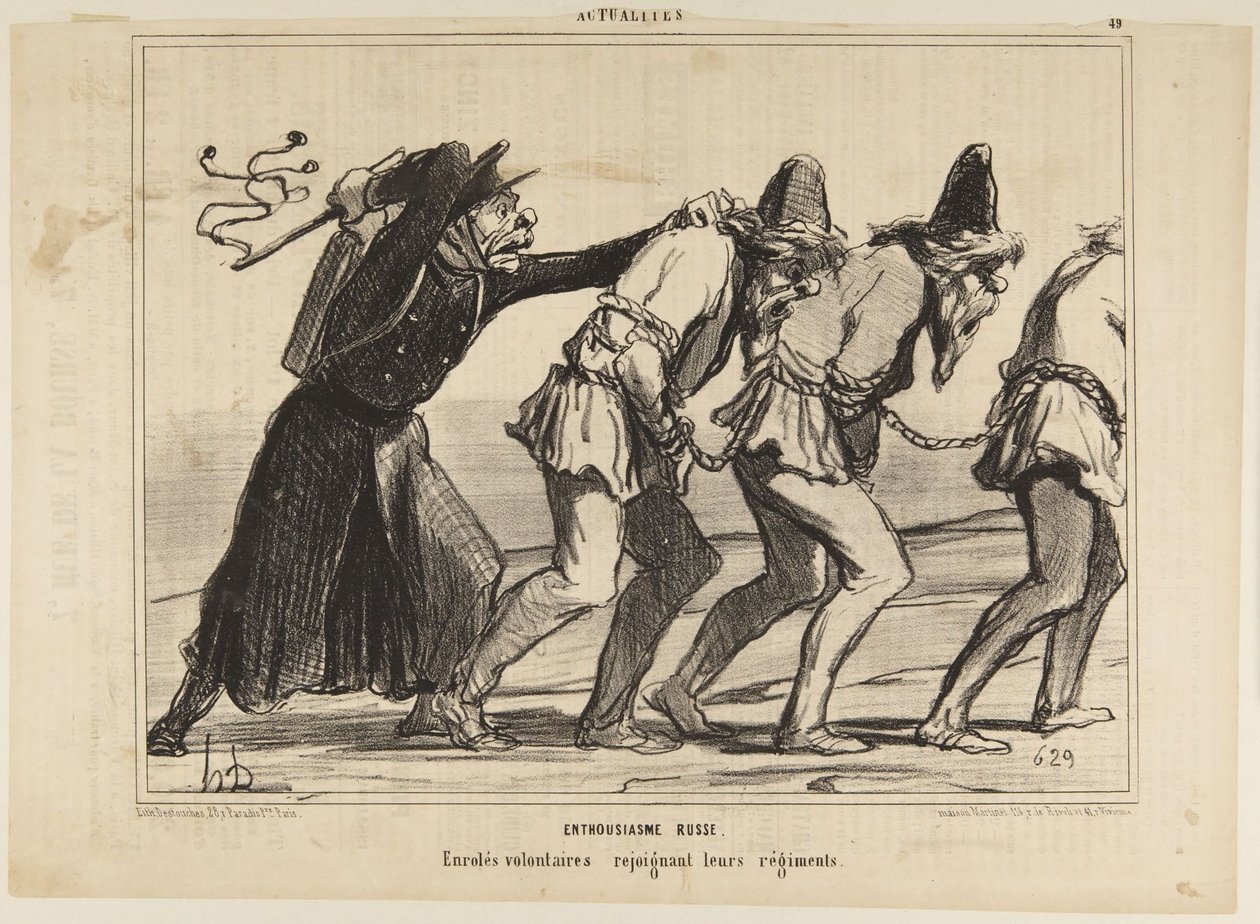 Enthousiasme Russe (Russisch enthousiasme) door Honoré Daumier