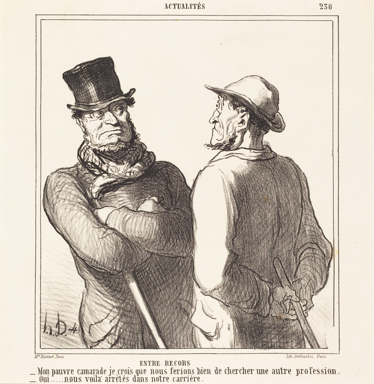 Entre recors door Honoré Daumier