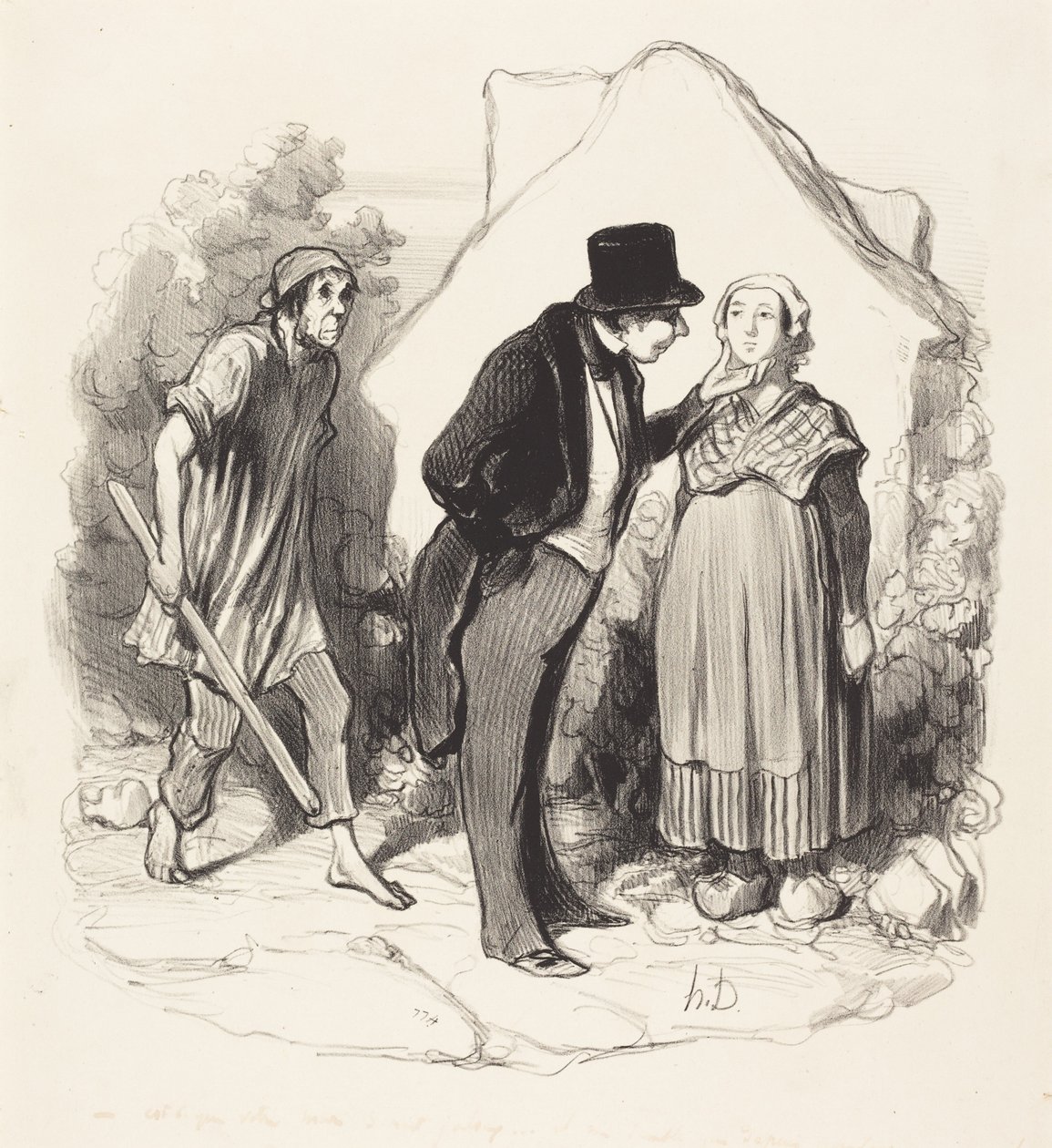 Zou uw man jaloers zijn... door Honoré Daumier