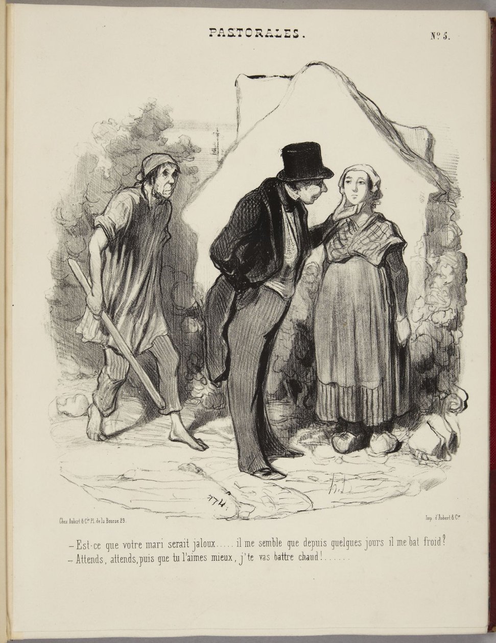 Zou uw man jaloers zijn... door Honoré Daumier