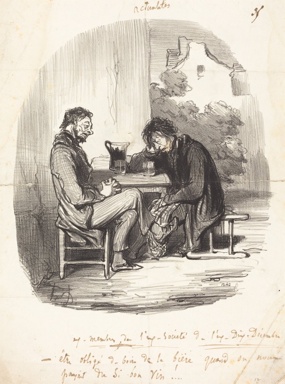 Oud-leden van de voormalige Vereniging van de voormalige Tiende December door Honoré Daumier