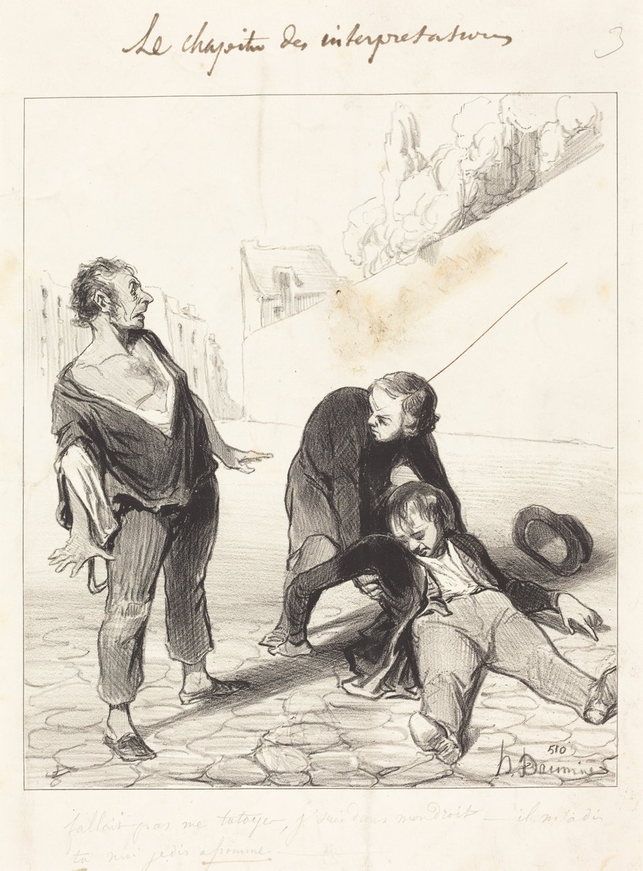 Je had me niet moeten tutoyeren, ik zit in... door Honoré Daumier