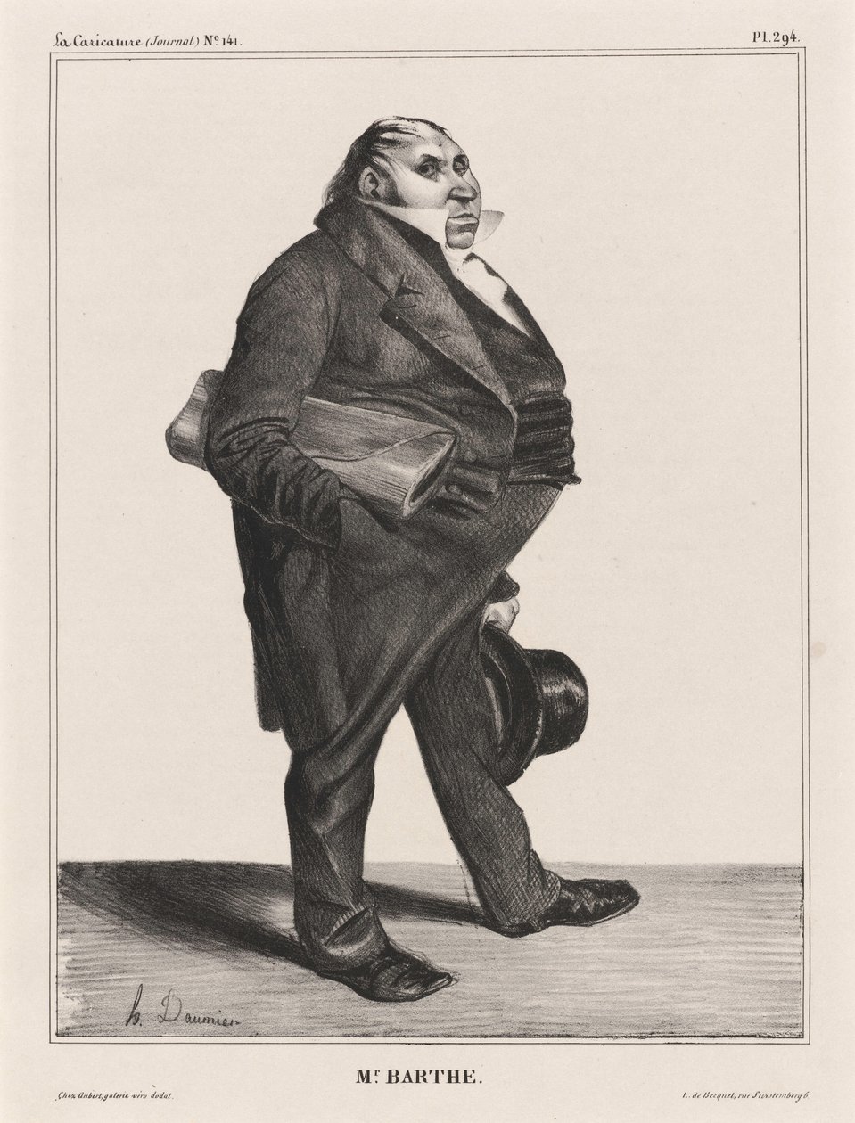 Félix Barthe door Honoré Daumier