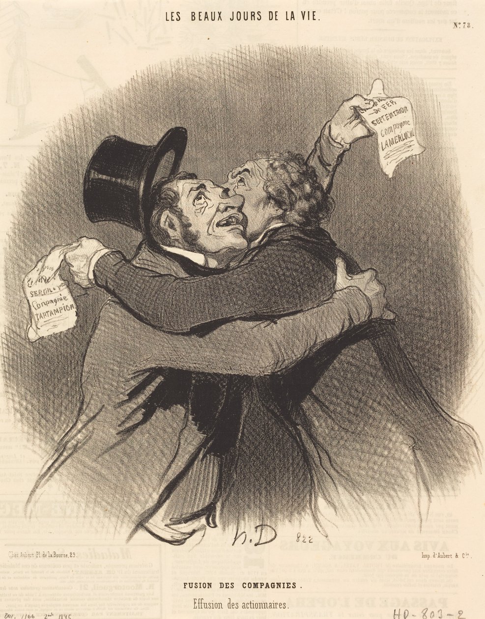 Fusie van bedrijven door Honoré Daumier