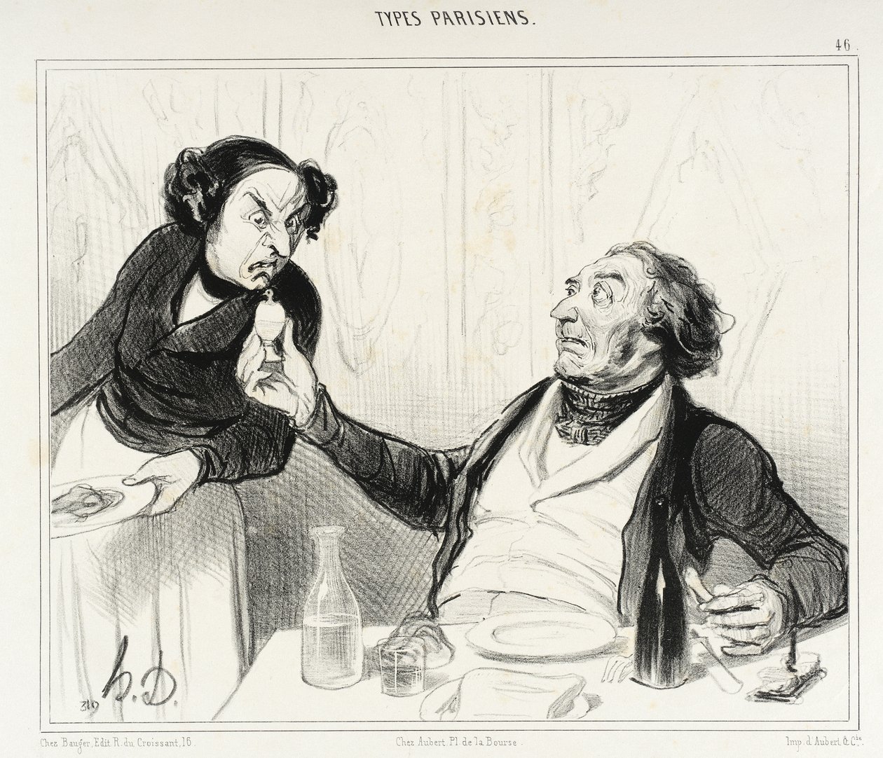 Ober, wat is dat?... door Honoré Daumier