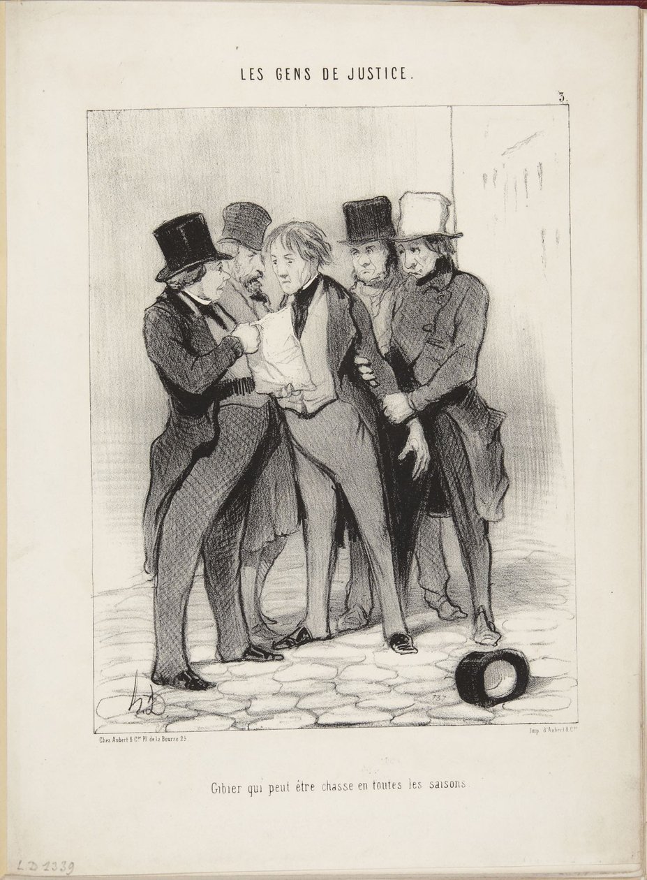 Wild dat in alle seizoenen kan worden bejaagd door Honoré Daumier