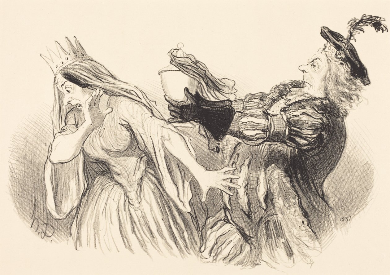 Hamlet door Honoré Daumier