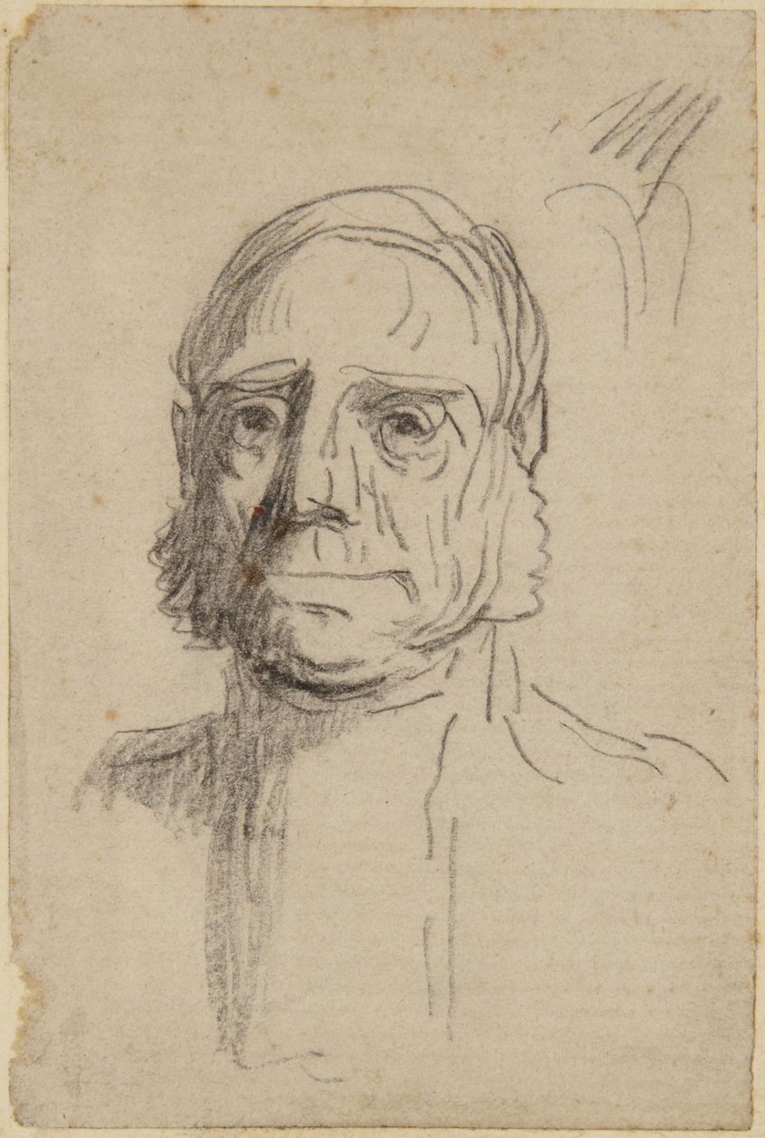 Hoofd van een advocaat door Honoré Daumier