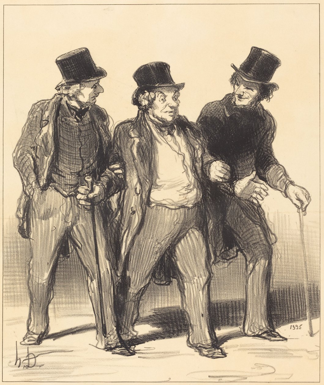 Het lijkt mij dat ik... een... hond... zonder muilkorf zie!... door Honoré Daumier