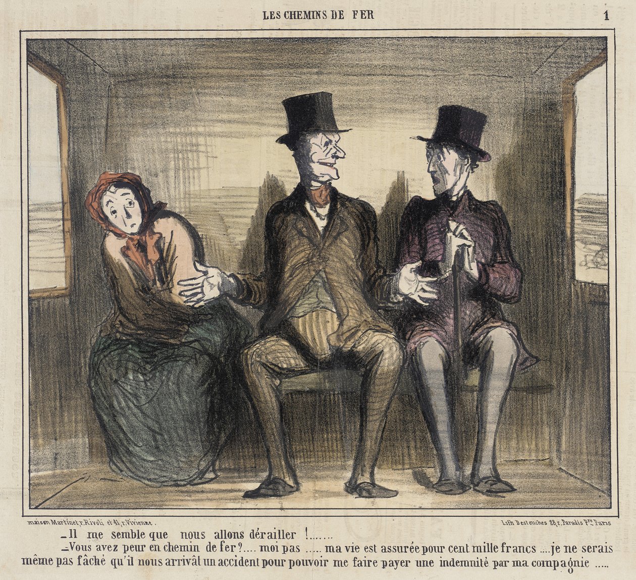 Ik heb het gevoel dat we van het spoor raken... door Honoré Daumier