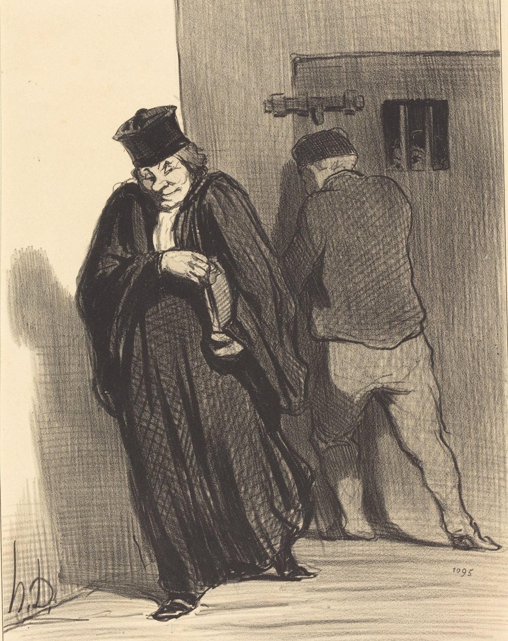 Het schijnt... dat mijn kerel een echte schurk is... door Honoré Daumier