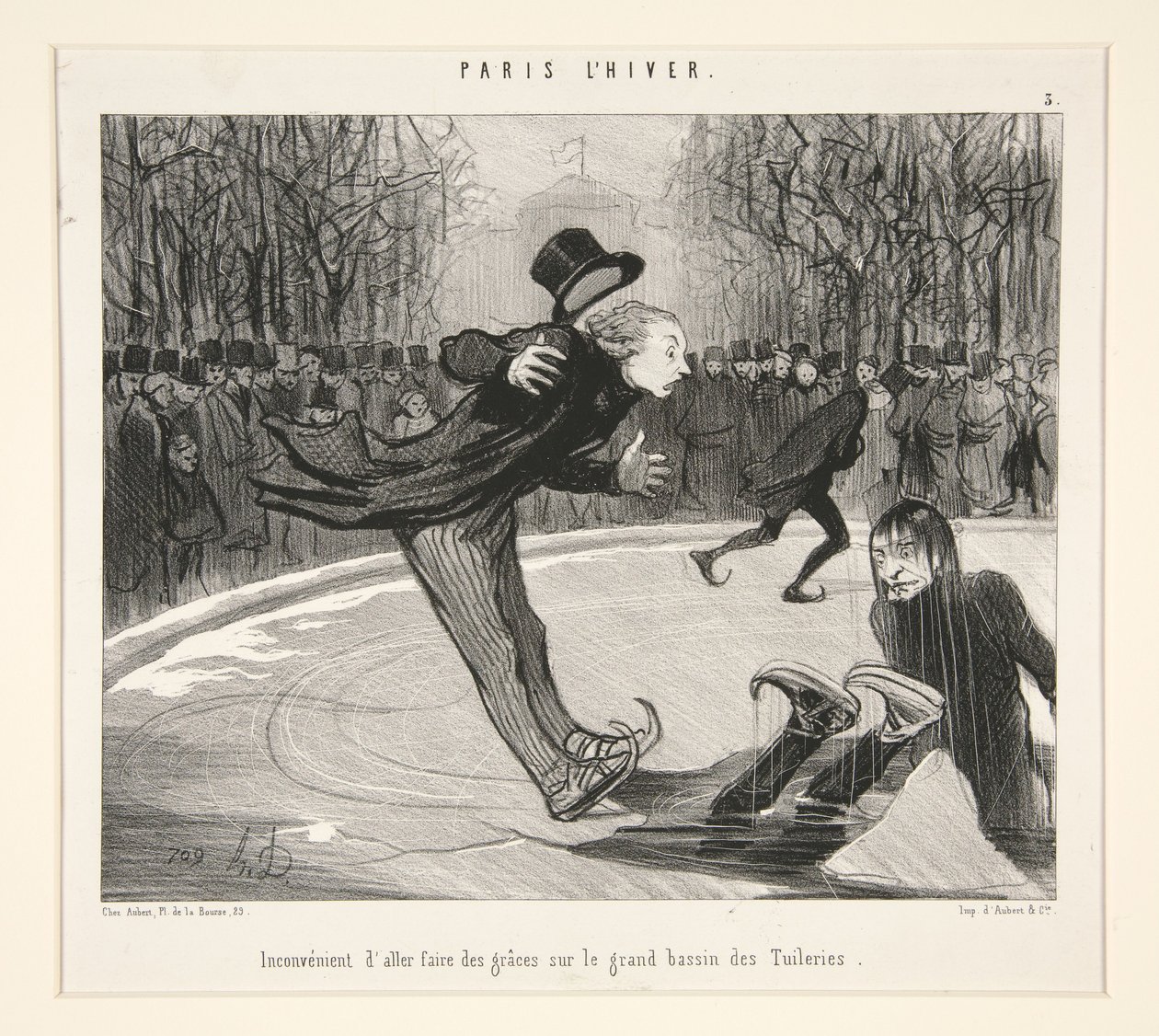 Het is lastig om op het grote meer van de Tuileries te gaan springen, uit *Paris L