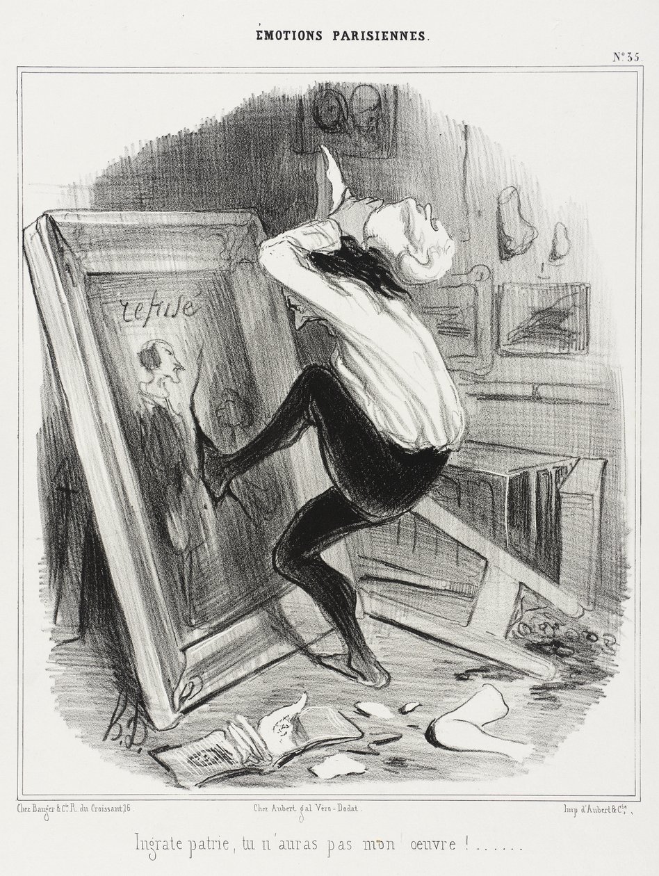 Onwaardig vaderland, mijn werk zul je niet krijgen!... door Honoré Daumier