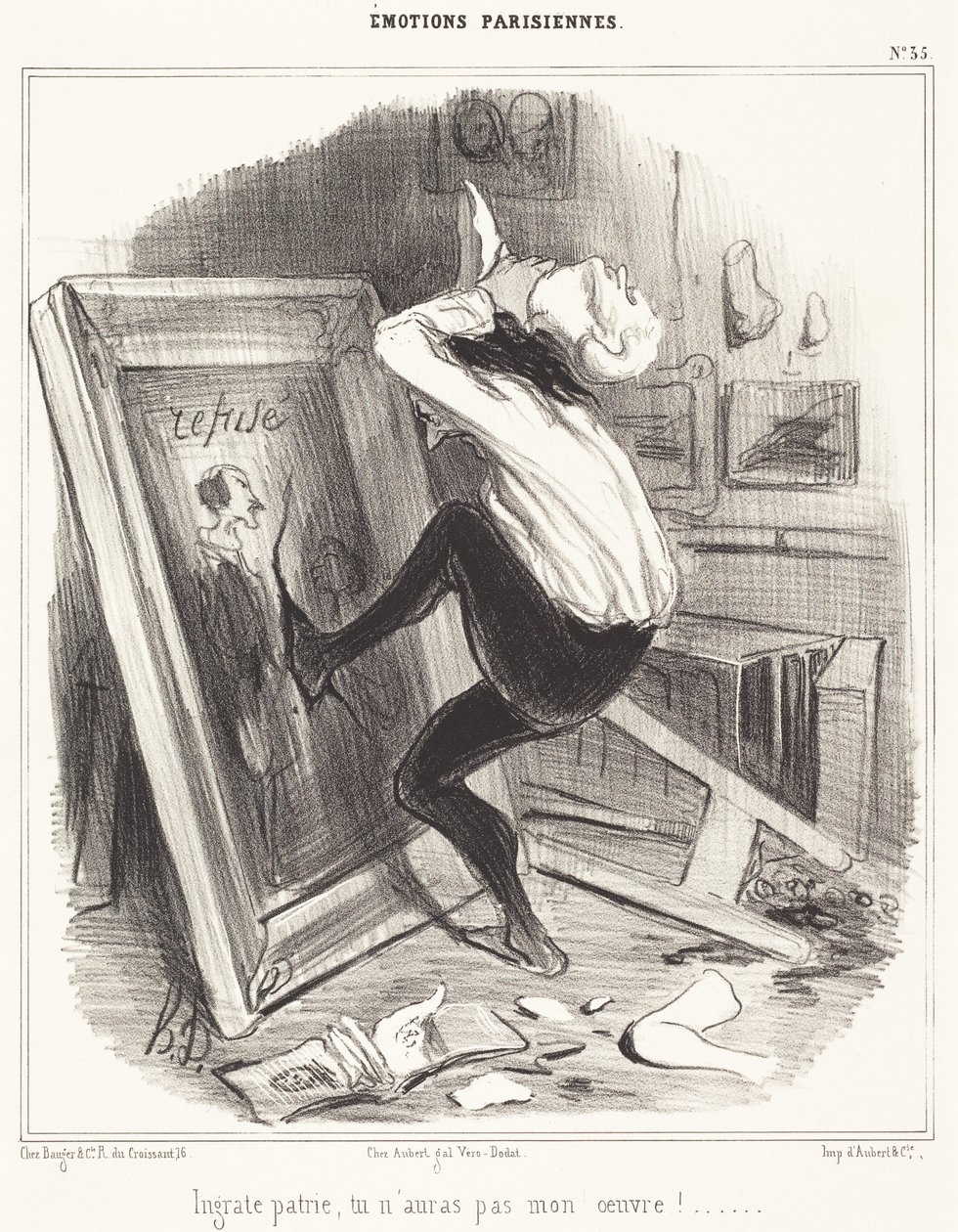 Ondankbaar vaderland, jij zult mijn werk niet krijgen!... door Honoré Daumier