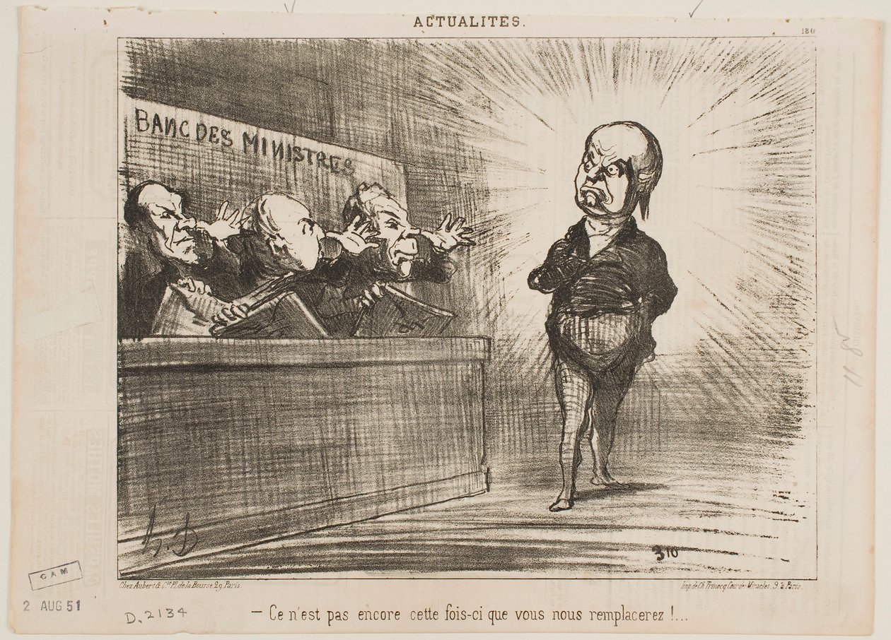 Het is nog niet jouw beurt om ons te vervangen. door Honoré Daumier
