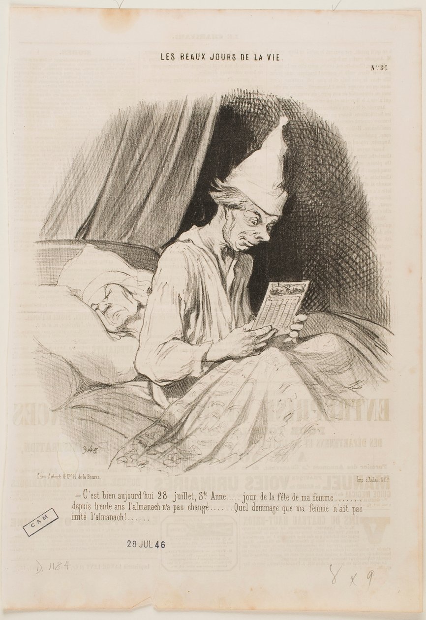Het is vandaag 28 juli, Sint-Anna, … door Honoré Daumier