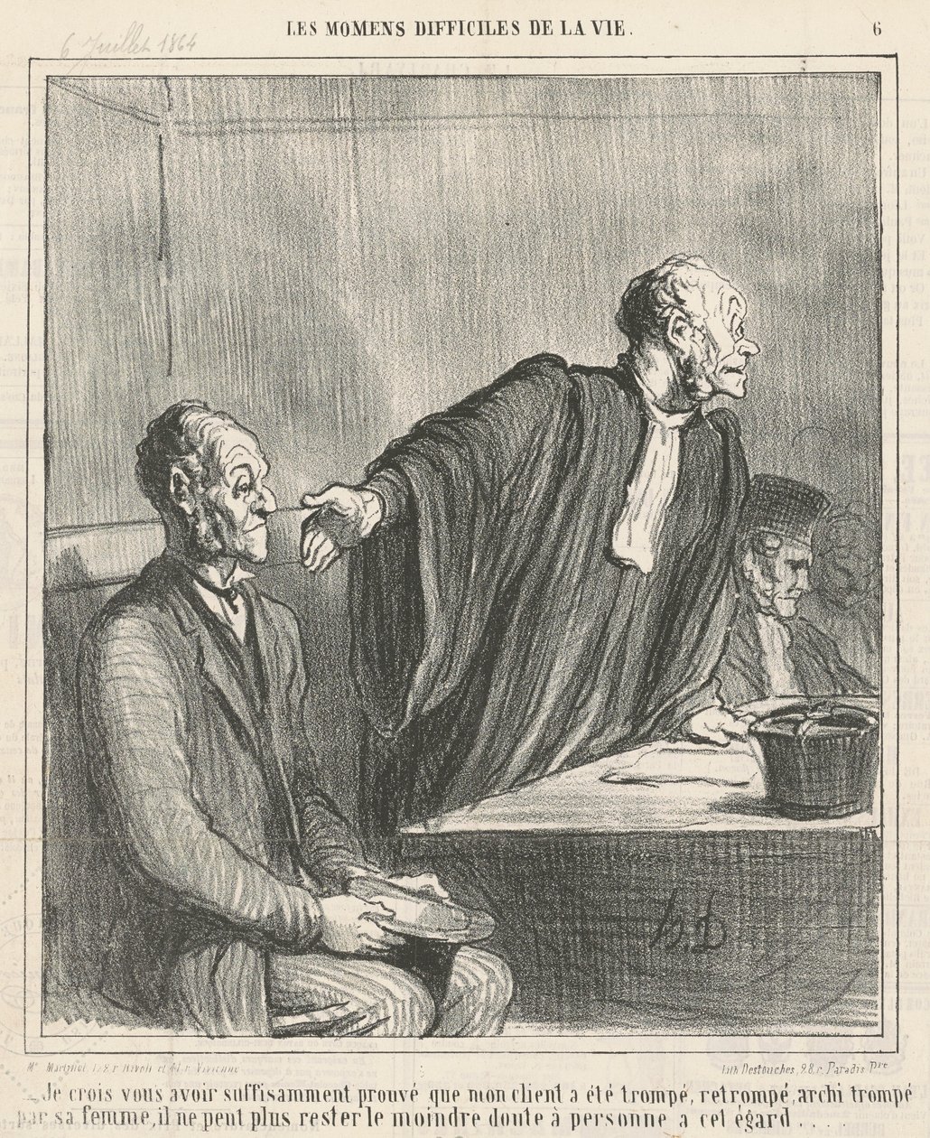 Ik denk dat ik je heb bewezen dat mijn cliënt ... door Honoré Daumier