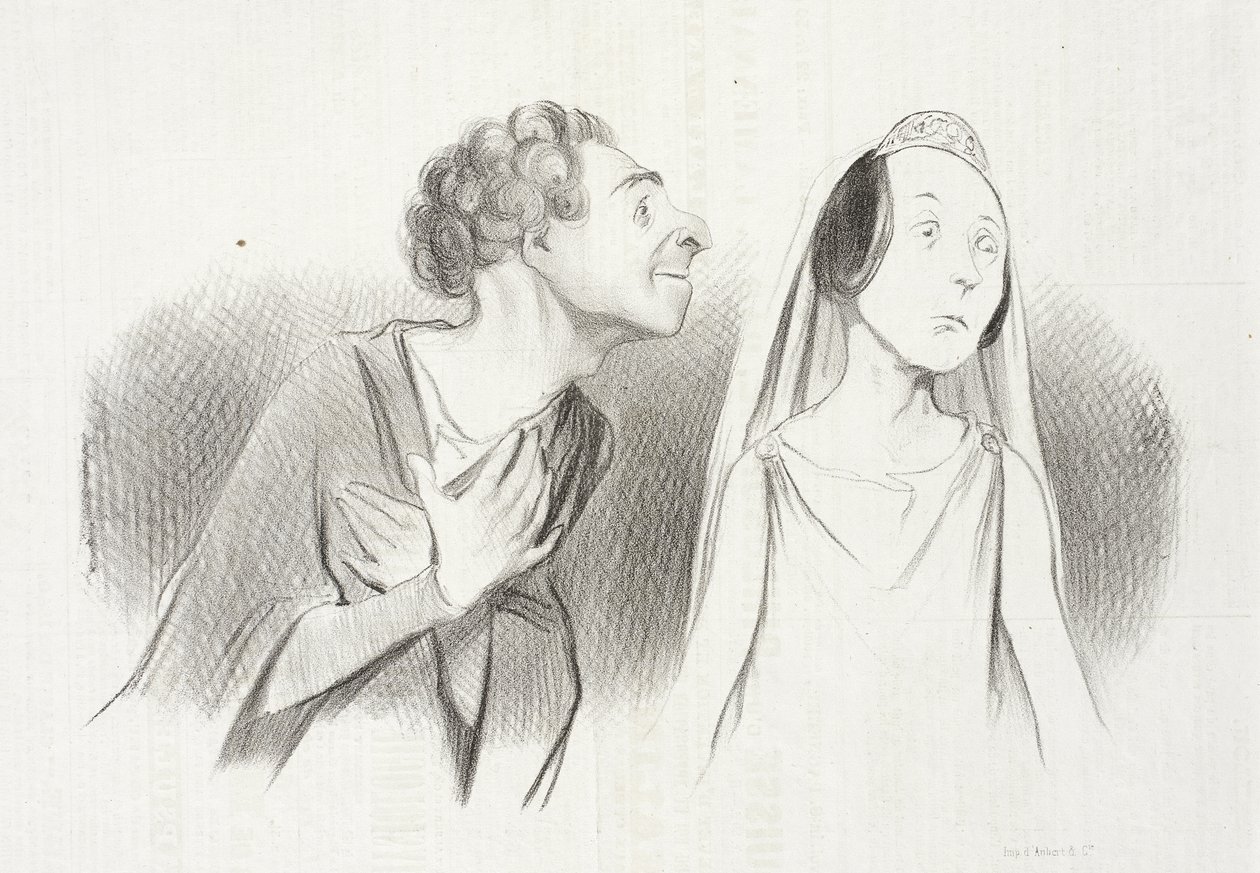 Ik vertrek verliefder dan... ooit... door Honoré Daumier