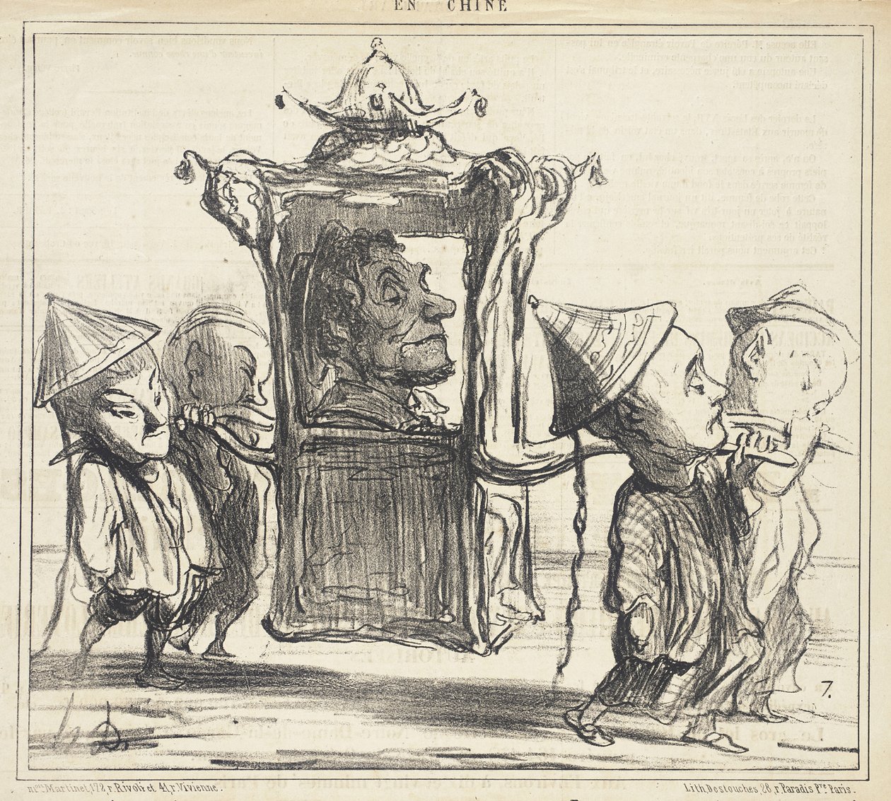 Ik zou wel eens zo door de straten van Brest willen worden rondgeleid, dan zouden ze me voor een hoge pief houden!... door Honoré Daumier