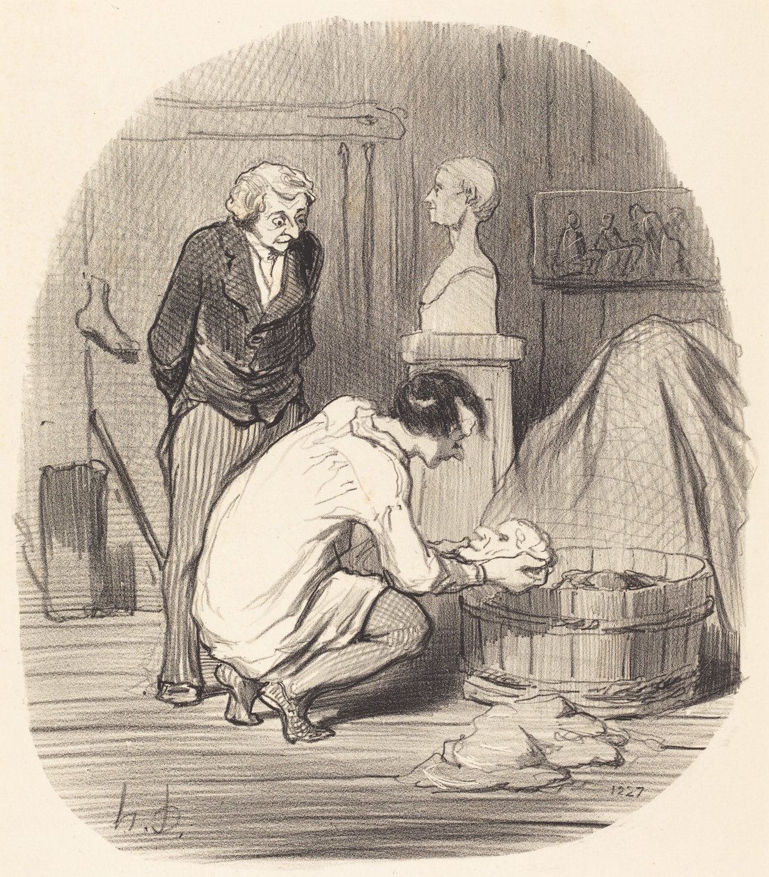 De Kunstenaar - Dat is Klaar!... door Honoré Daumier