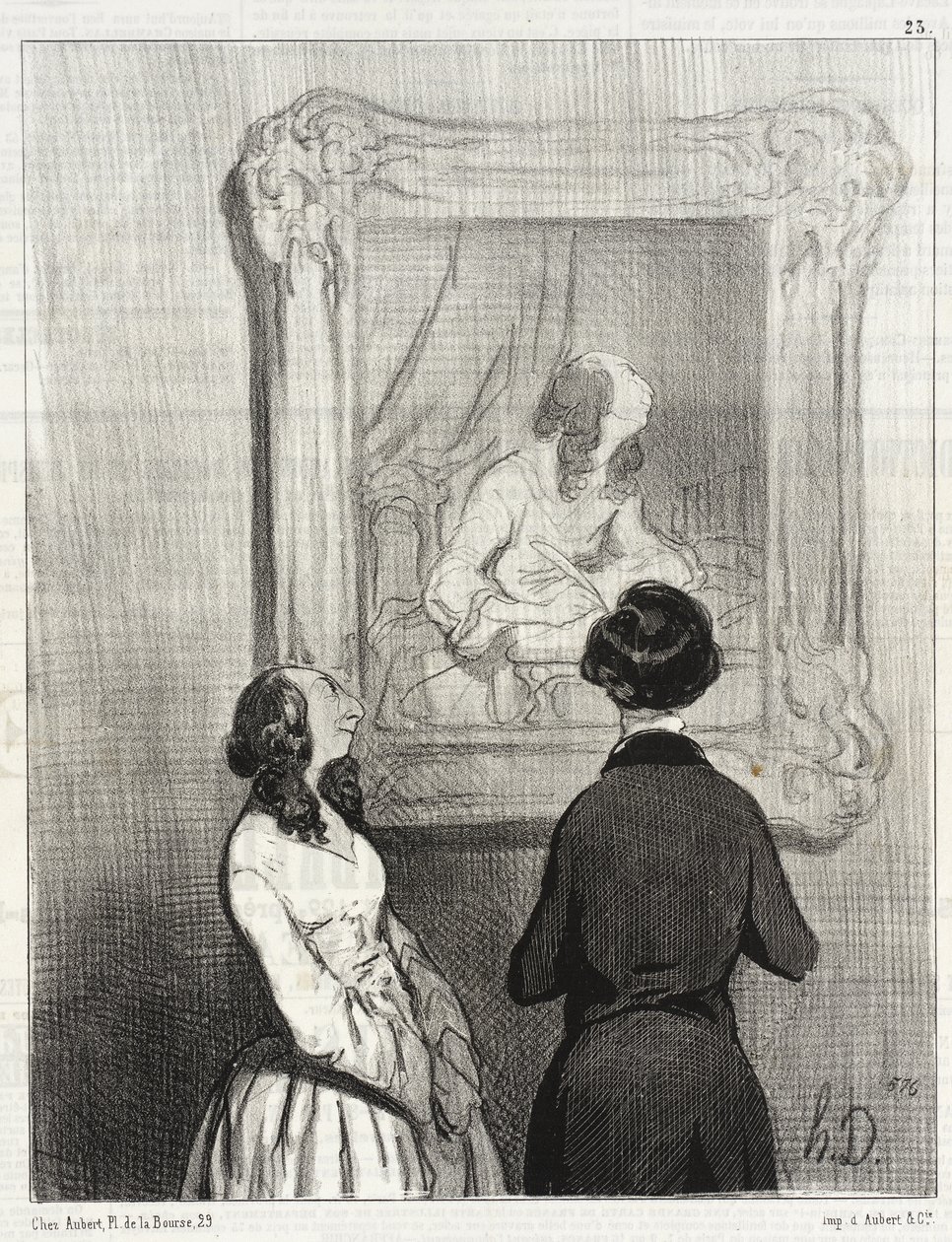 De kunstenaar heeft mij afgebeeld op het moment dat ik dit schrijf... door Honoré Daumier
