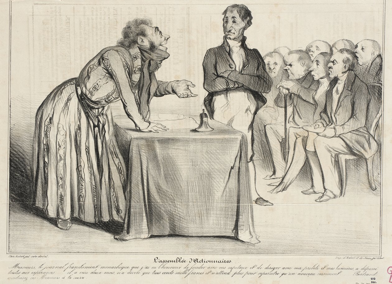 De aandeelhoudersvergadering door Honoré Daumier