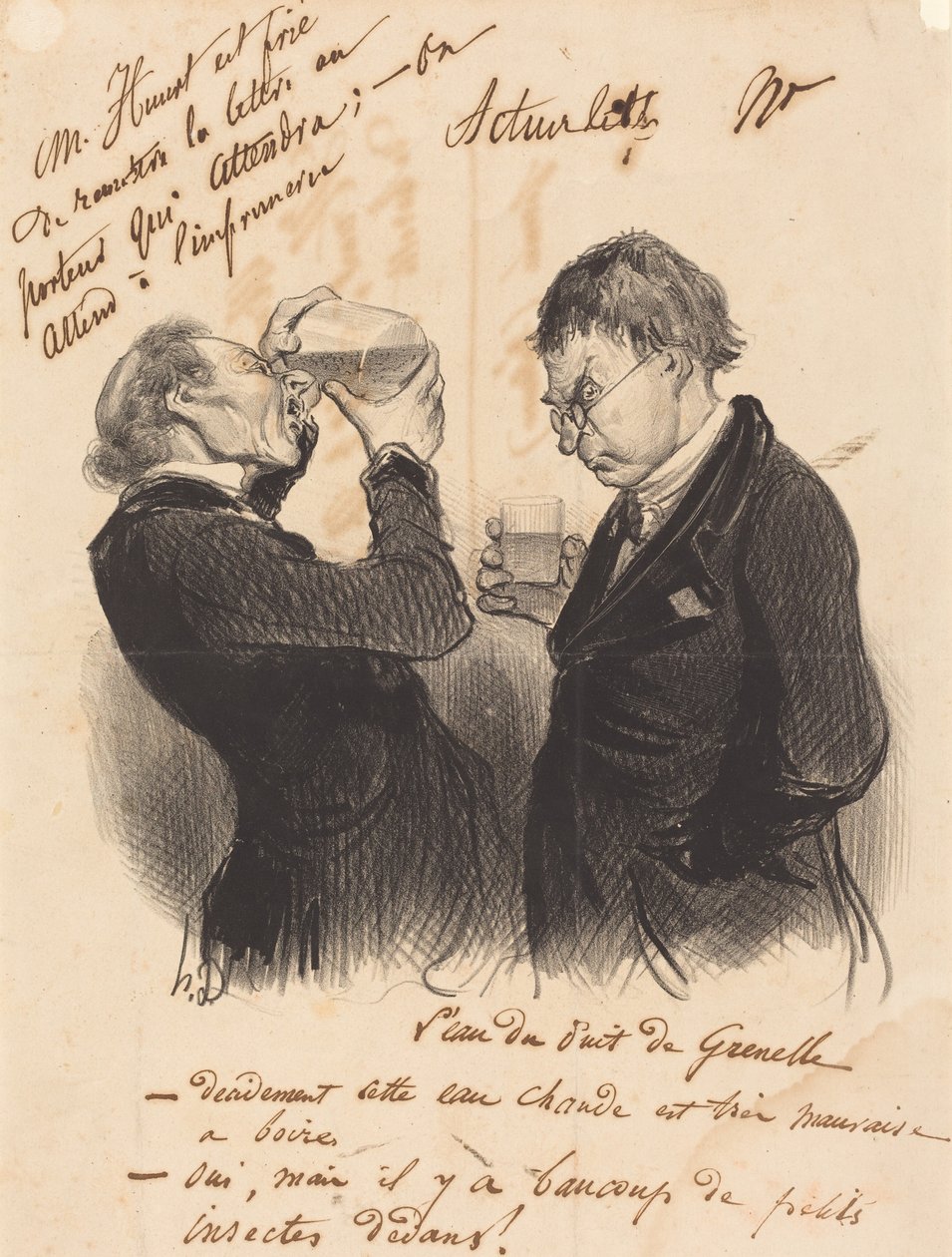 Het water uit de Grenelle-bron door Honoré Daumier
