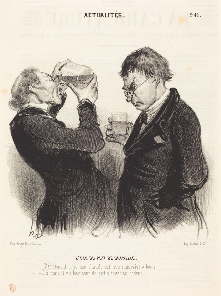 Het water van de put van Grenelle door Honoré Daumier