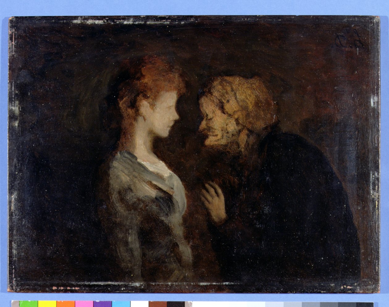 Het Geheim door Honoré Daumier