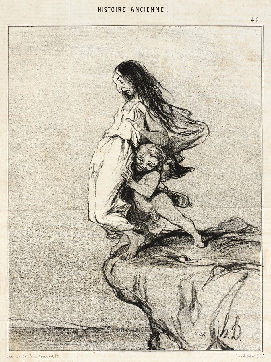 De dood van Sappho door Honoré Daumier