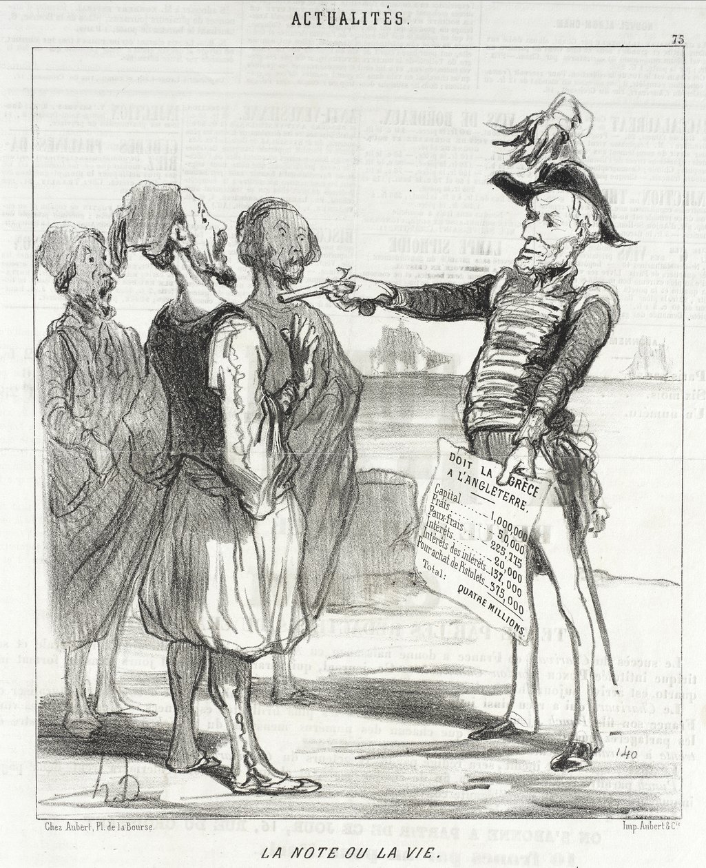 De rekening of het leven door Honoré Daumier