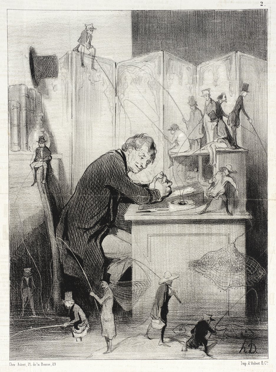 De visserij door Honoré Daumier