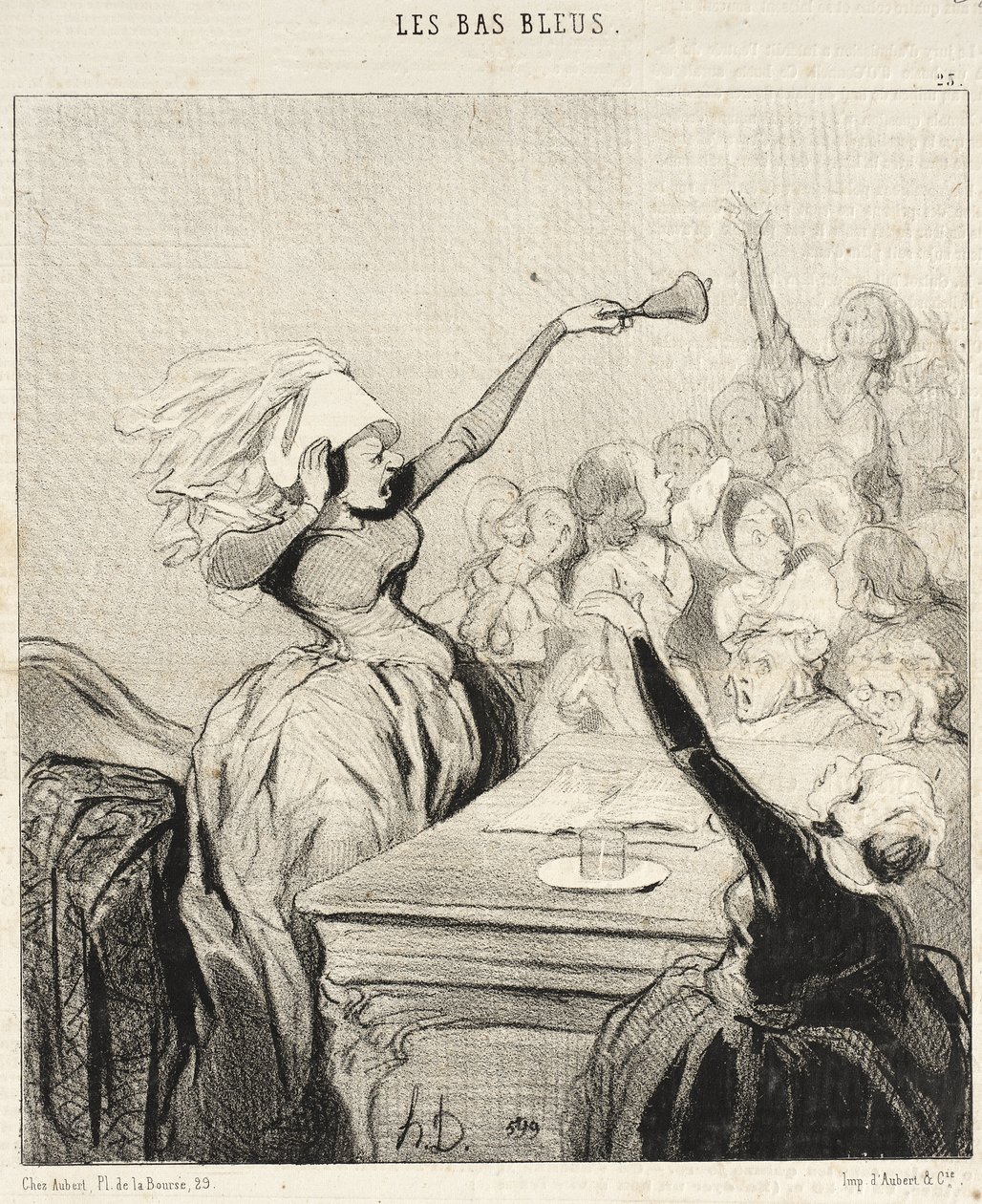 De voorzitter riep uit volle borst: „Dames!...“ door Honoré Daumier