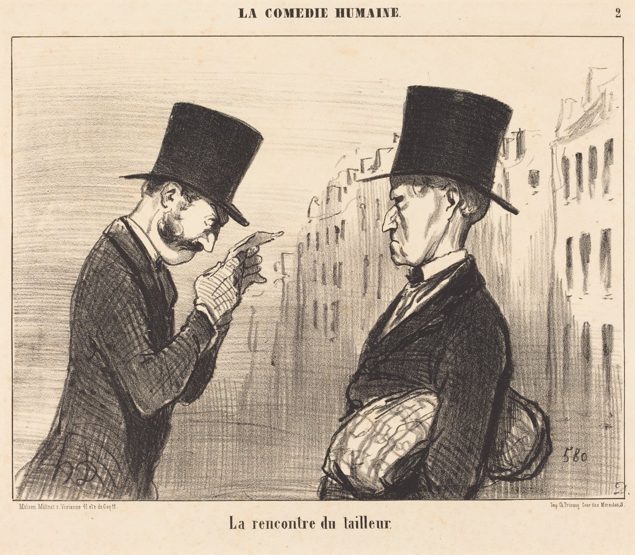 De ontmoeting met de kleermaker door Honoré Daumier