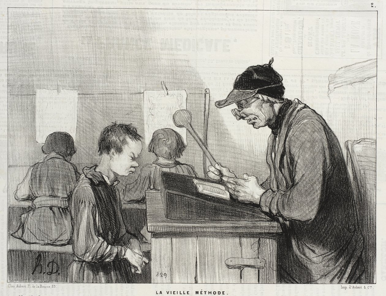 De Oude Methode door Honoré Daumier