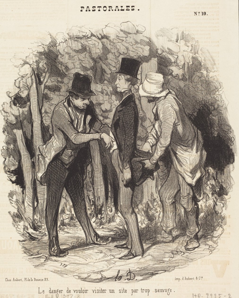 Het gevaar van... een bezoek aan een al te ongerepte plek door Honoré Daumier