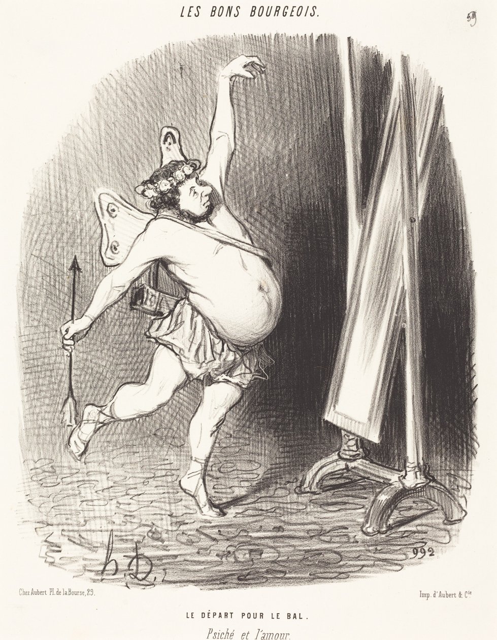 Vertrek naar het bal door Honoré Daumier