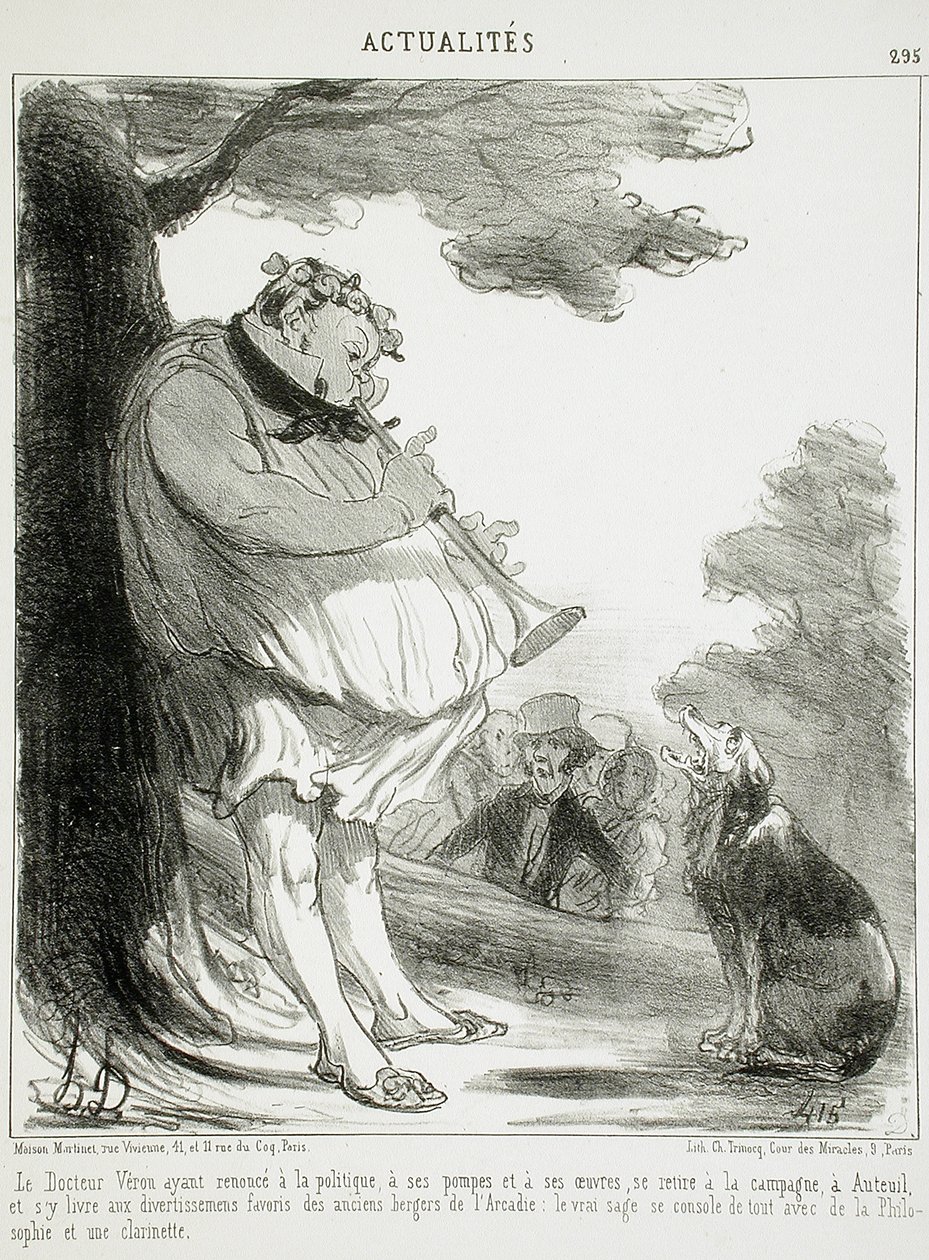 Nu dokter Véron de politiek heeft verlaten... door Honoré Daumier
